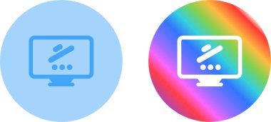 monitör simgeleri beyaz arkaplanda izole edildi