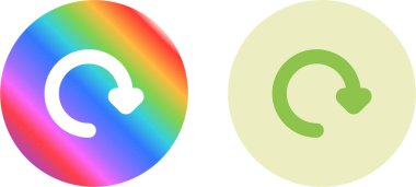 Tazeleme ok düğmesi simgeleri beyaz arkaplanda izole edildi