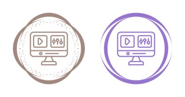 Video düzenleme simgeleri seti, vektör illüstrasyonu