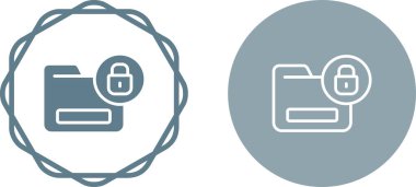 Güvenli dizin simgeleri ayarlandı, vektör illüstrasyonu 