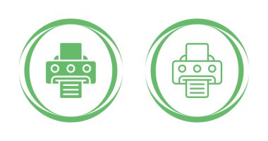 Yazıcı simgesi beyaz arkaplanda izole edildi