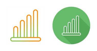 Diyagram grafik simgesi. Finansal tablo. Beyaz arkaplanda iş işareti izole edildi