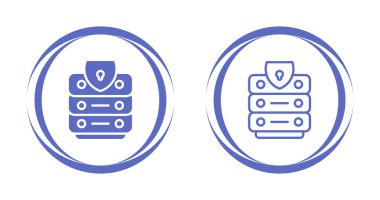 Birçok amaç için sunucu simgesi vektör çizim logo şablonu. Beyaz arkaplanda izole.