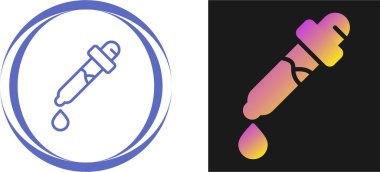 pipette simgeleri, web basit illüstrasyonu