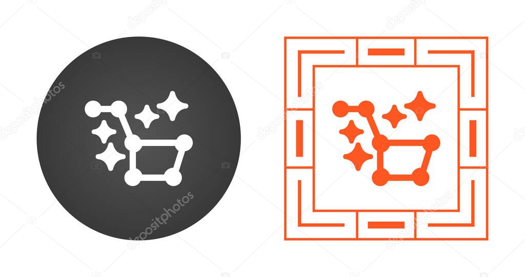 Vector illustration of the Constellation Ursa Major icon on white background