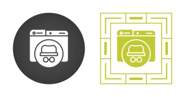 Incognito simgesi web basit illüstrasyon