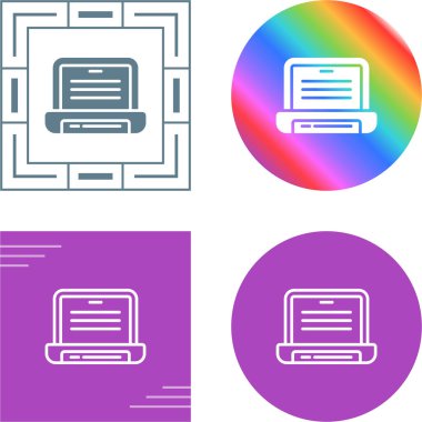 Bilgisayar Simgesi Vektör Resimleri Beyaz Arkaplanda İzole Edildi 
