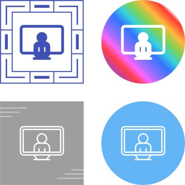 Beyaz arkaplanda izole edilmiş basit web sayfası simgeleri 