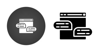 Sohbet konuşma baloncukları ayarlandı, vektör illüstrasyonu 