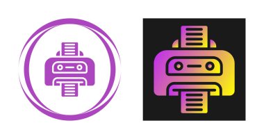 Yazıcı vektör simgeleri basit illüstrasyon