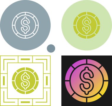 business web sayfaları için grafiksel dolar simgeleri