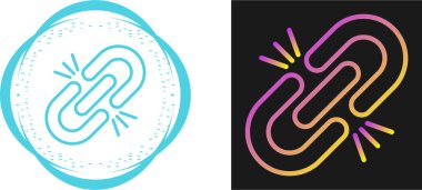 kırık bağlantı simgesi vektör illüstrasyon tasarımı