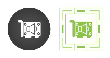 Megafon web simge vektör çizim