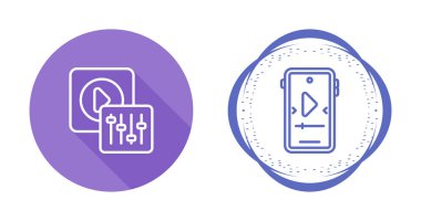 Çalma denetimlerini gösteren dijital müzik simgeleri