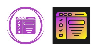Web arayüzü ögelerini gösteren renkli kontrol listesi simgeleri