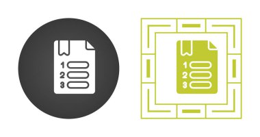 liste simgeleri ayarlandı, vektör illüstrasyonu