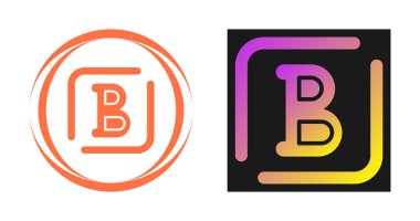 ilk logo b harfi tasarım şablonu, vektör illüstrasyonu 