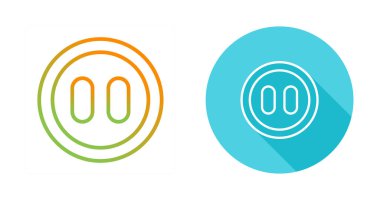 duraklat düğmesi simgeleri ayarlandı, vektör illüstrasyonu