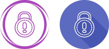 satır yuvarlak kilit simgeleri beyaz arkaplanda izole edildi.