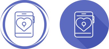 Akıllı telefonun renkli simgesi beyaz arkaplanda izole edildi  