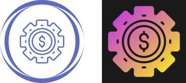 Çark simgesi beyaz arkaplanda izole edildi. Vites tabelası. Ayarlar sembolü. Vektör illüstrasyonu