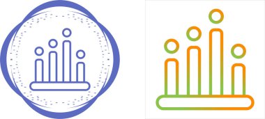 Bar Grafik Simgesi Vektör İllüstrasyonu. Beyaz Arkaplanda Çubuk Çizelgesi Sembolü İzole Edildi
