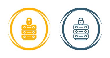 Veri Gizliliği simgeleri ayarlandı, vektör illüstrasyonu basit tasarım