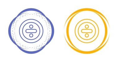 Basit bir bölme işaretinin düz tasarım çizimi, düzenlenebilir simgeler ayarlandı 
