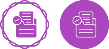 belge simgeleri ayarlandı, vektör illüstrasyonu basit tasarım