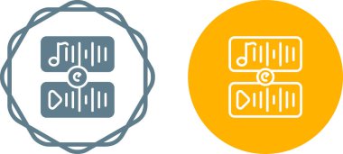 Beyaz arkaplanda dijital ses çizgileri simgeleri, vektör illüstrasyonu