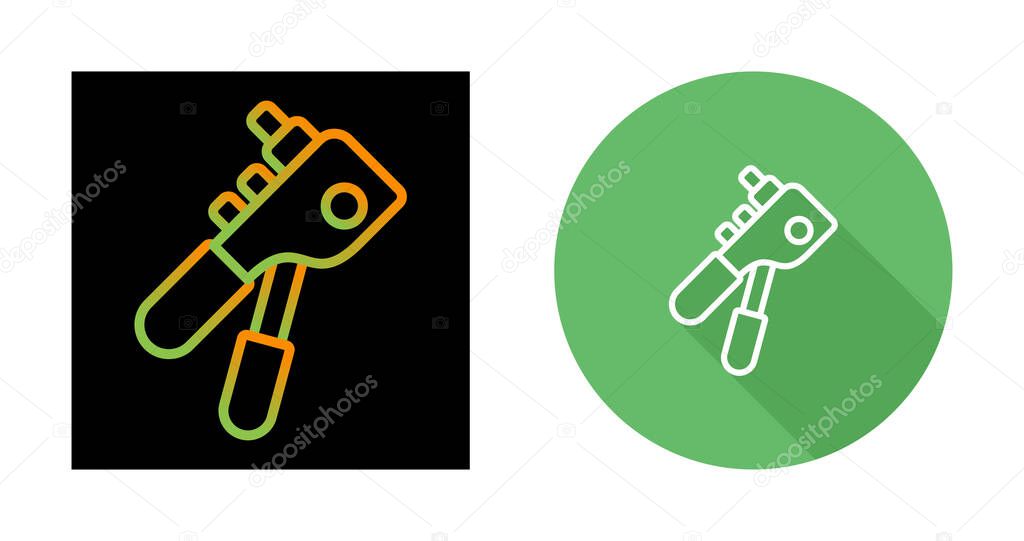 Rivet Gun Line Icon. Linear Style Sign for Mobile Concept and Web Design. Rivet Gun Tool Outline Vector Icon. Symbol, Logo Illustration. Vector Graphics