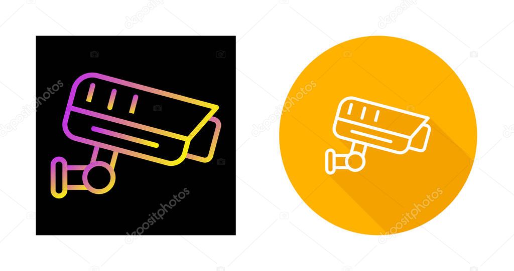 Fixed CCTV, Security Camera Icons set, Vector Template Illustration Design