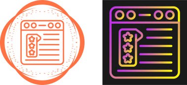 derecelendirme simgesi vektör çizimi 