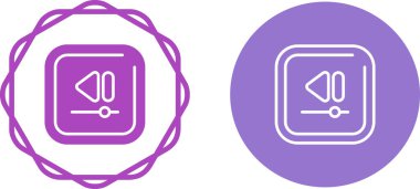 Video ikonları, sol ok düğmeleri, vektör illüstrasyonu seti