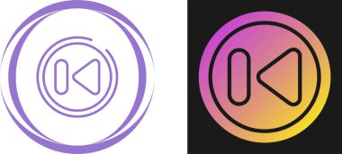 Önceki Parça Düğmesi Basit Simgeler Beyaz Arkaplanda tecrit edildi 