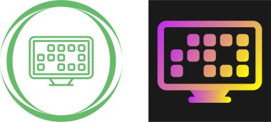 Bilgisayar simgesi. Beyaz arkaplanda vektör illüstrasyonu 