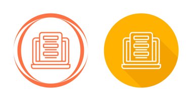 dizüstü bilgisayar web simgesi vektör illüstrasyonundaki belge