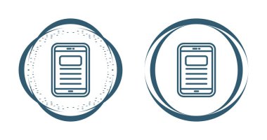 Akıllı telefon simgesi. Beyaz arkaplanda internet düğmesi