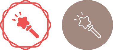 Sihirli değnek ikonu hazır. vektör