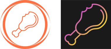 Tavuk budu simgeleri beyaz arkaplanda izole edildi.