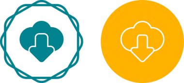 bulut bilgisayar simgeler kümesi, vektör çizim