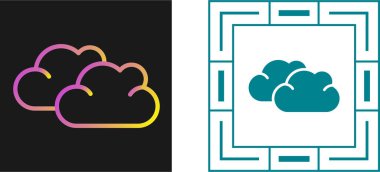 bulut Icons set, vektör çizim 