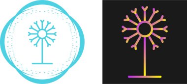 Karahindiba çiçekleri simgeleri web illüstrasyonu