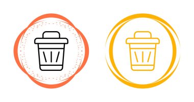 Çöp kutusu simgesi setinin vektör illüstrasyonu 