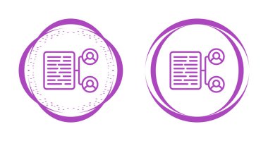 Kullanıcı profillerini gösteren mor kişi listesi simgeleri