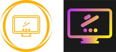 Bilgisayar İzleme Simgesi, Beyaz Arkaplanda İzole Edilmiş Gösterge İşareti, Vektör Resimleri 