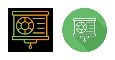 Pie Chart web simgesi vektör illüstrasyonu