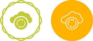 Beyaz arkaplanda çizgi bulut simgesini ayır. vektör illüstrasyonu