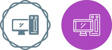 Modern bilgisayar simgesinin vektör illüstrasyonu