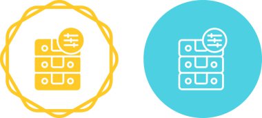 Siyah çizgi teknolojisi ağ simgesi beyaz arkaplanda izole edildi. Bulut hesaplama konsepti. Bulut verisi hesaplanıyor. Renkli bir set. vektör.